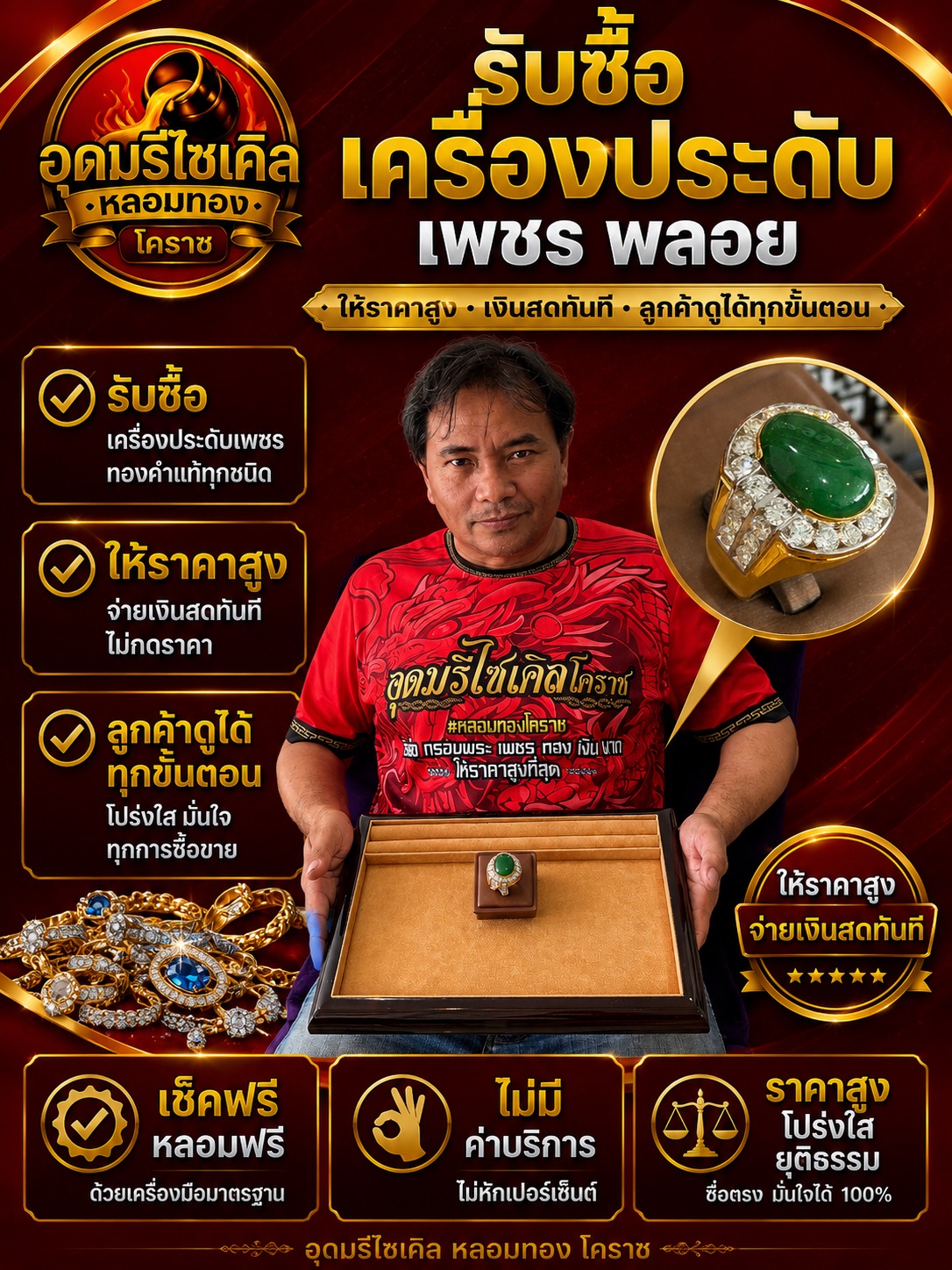 ผลงานรับซื้อเครื่องประดับทอง แหวนเพชร และแหวนพลอย